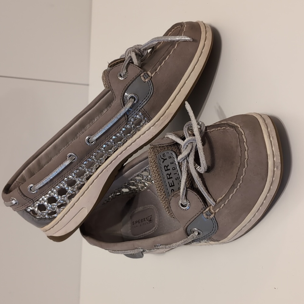 Sperry Women's Gray Slip On Loafers Boat Shoes Size 7.5